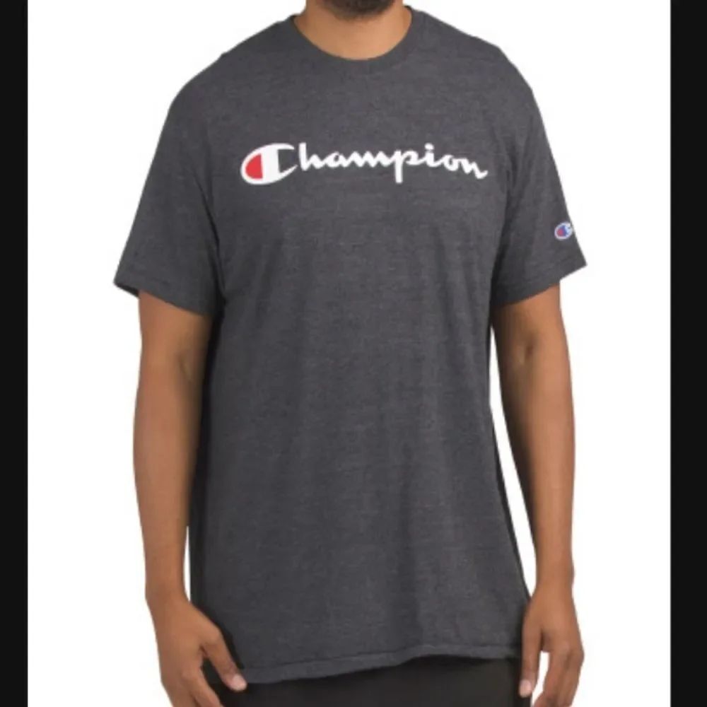 Champion Men's Charcoal Gray Logo T-Shirt #8